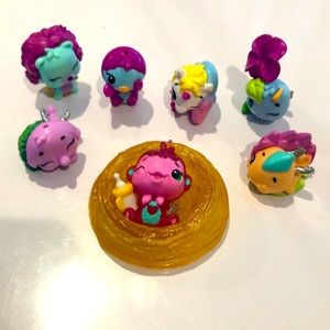 Hatchimals Mini-figure Collection Lot of 7 (winged, unicorn, baby in nest)